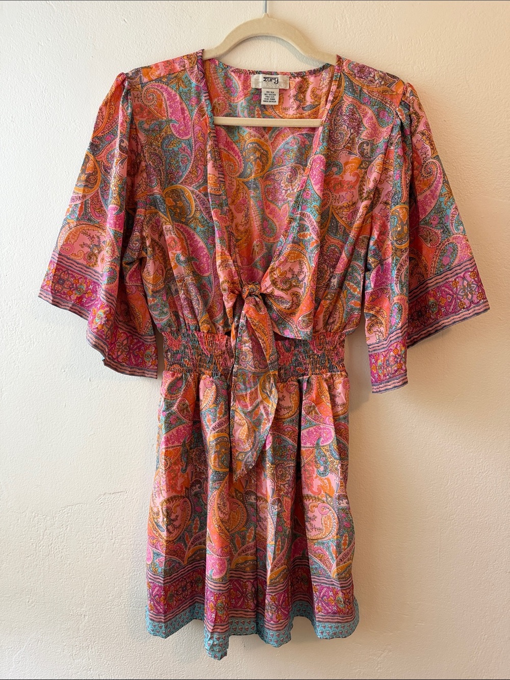 Pink Paisley Beach Cover Up Romper